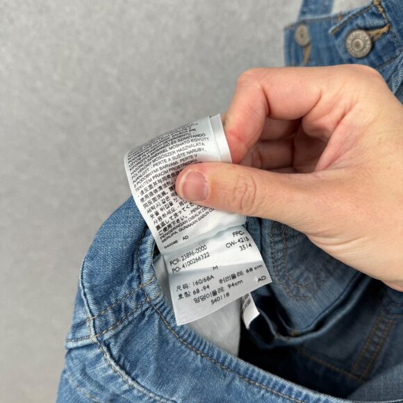 Levis Womens Denim Skirtall Overalls Dress Size M Light Wash Casual Adjustable - Picture 9 of 13